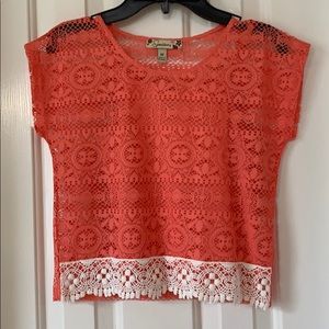 Two Piece Lace Blouse Set